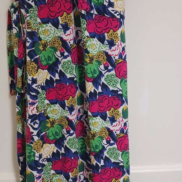 Boden Feminine Floral Wrap Dress Cottagecore Womens Size 10 Long - Picture 16 of 16